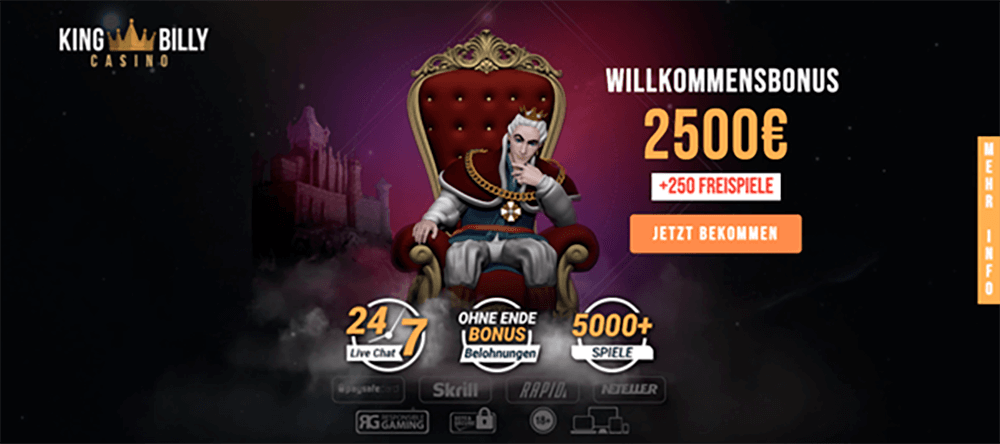 King Billy Echtgeld Bonus